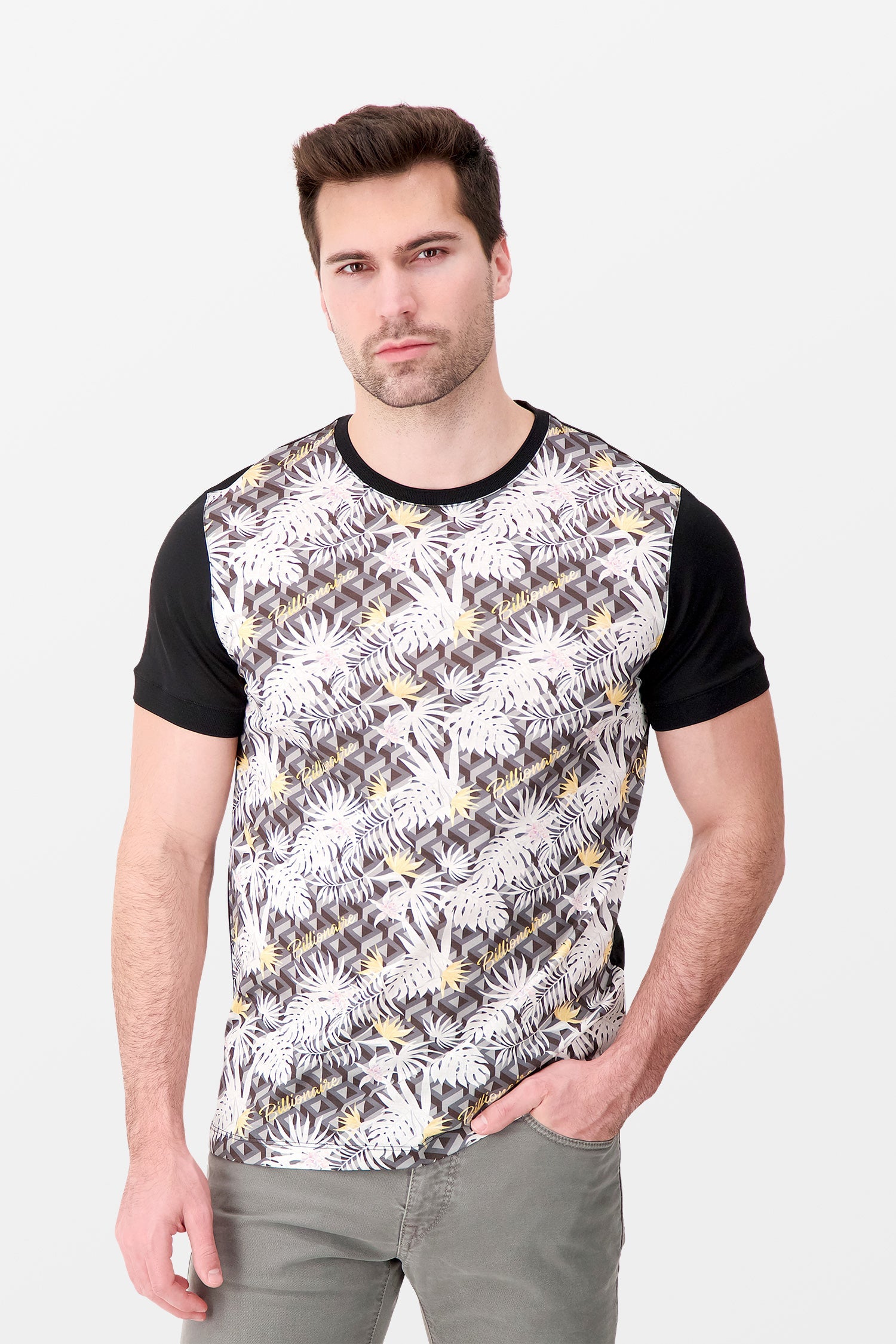 Billionaire SS Palms Round Neck T-Shirt