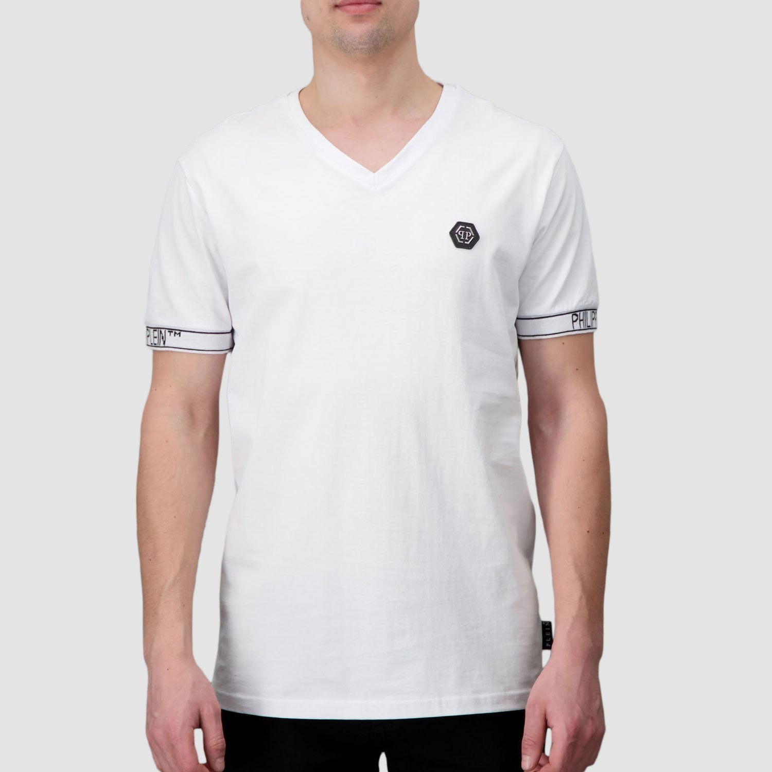 Philipp Plein White V-Neck SS 2 T-Shirt