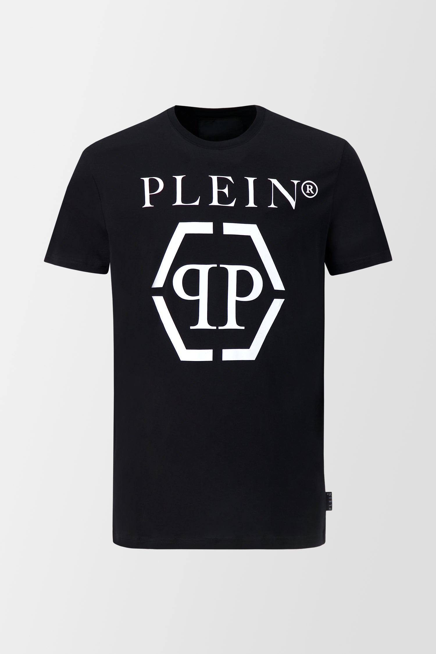 Philipp Plein Black Round Neck SS Hexagon T-Shirt