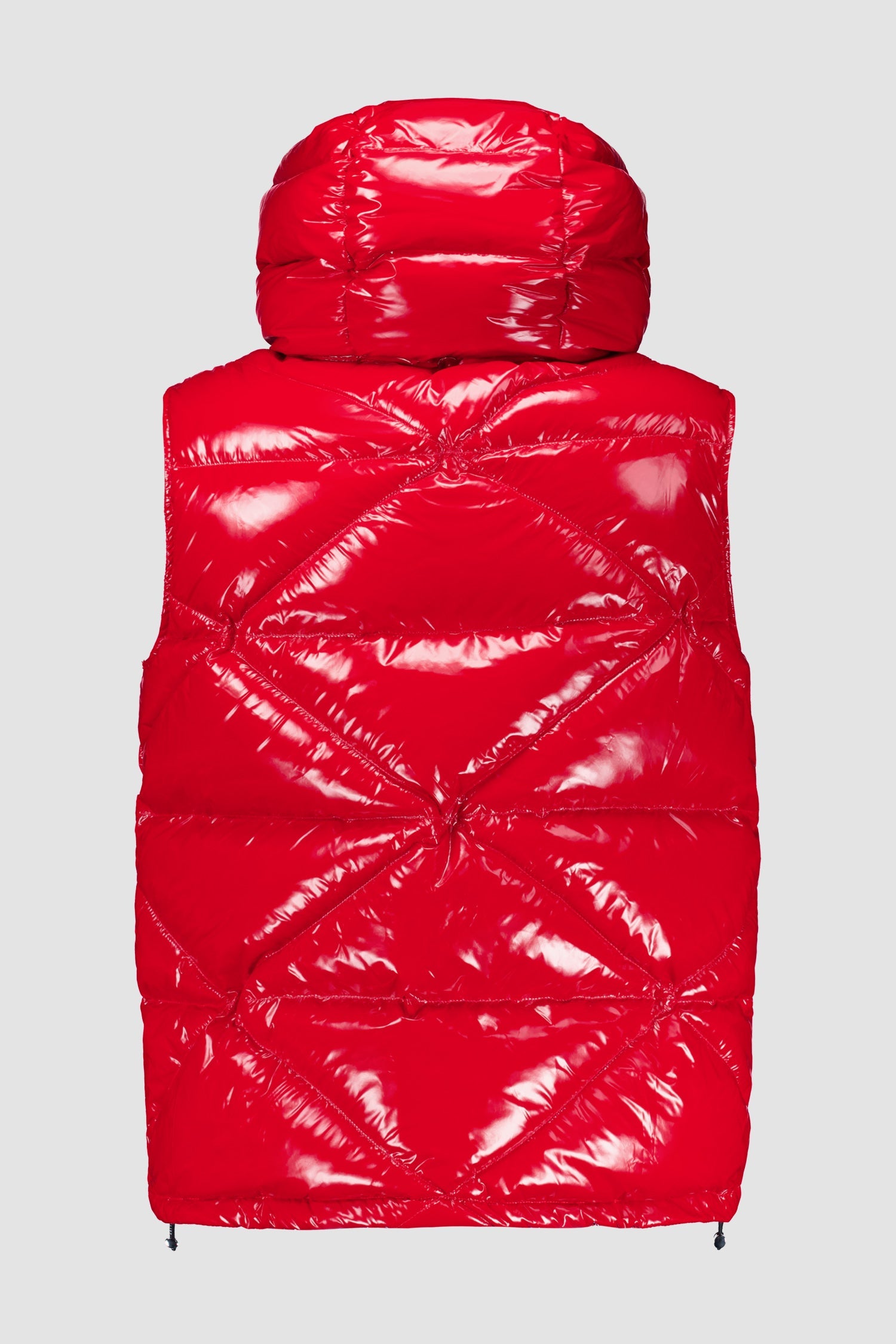 Philipp Plein Red Sleeveless Quilted Down jacket Hexagon