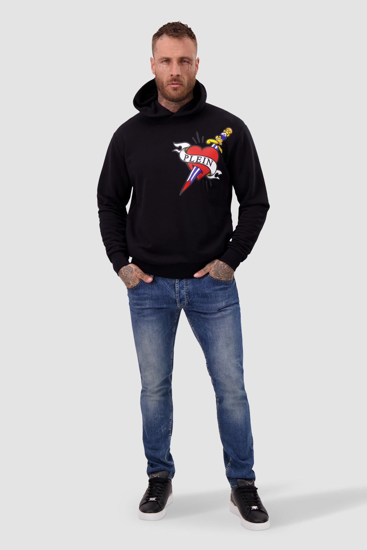 Philipp Plein Black Love Hoodie