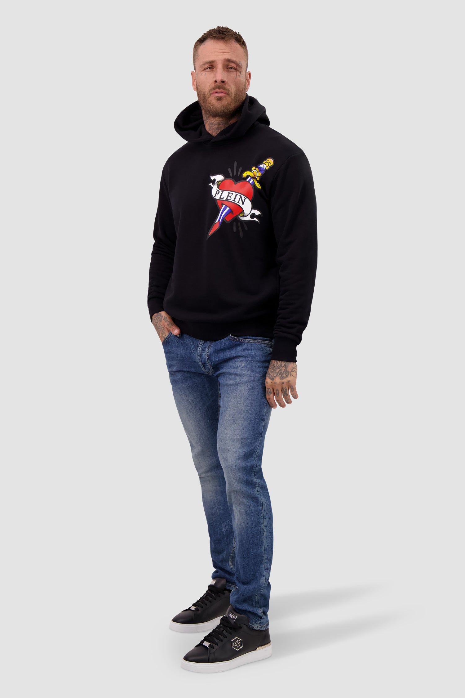 Philipp Plein Black Love Hoodie