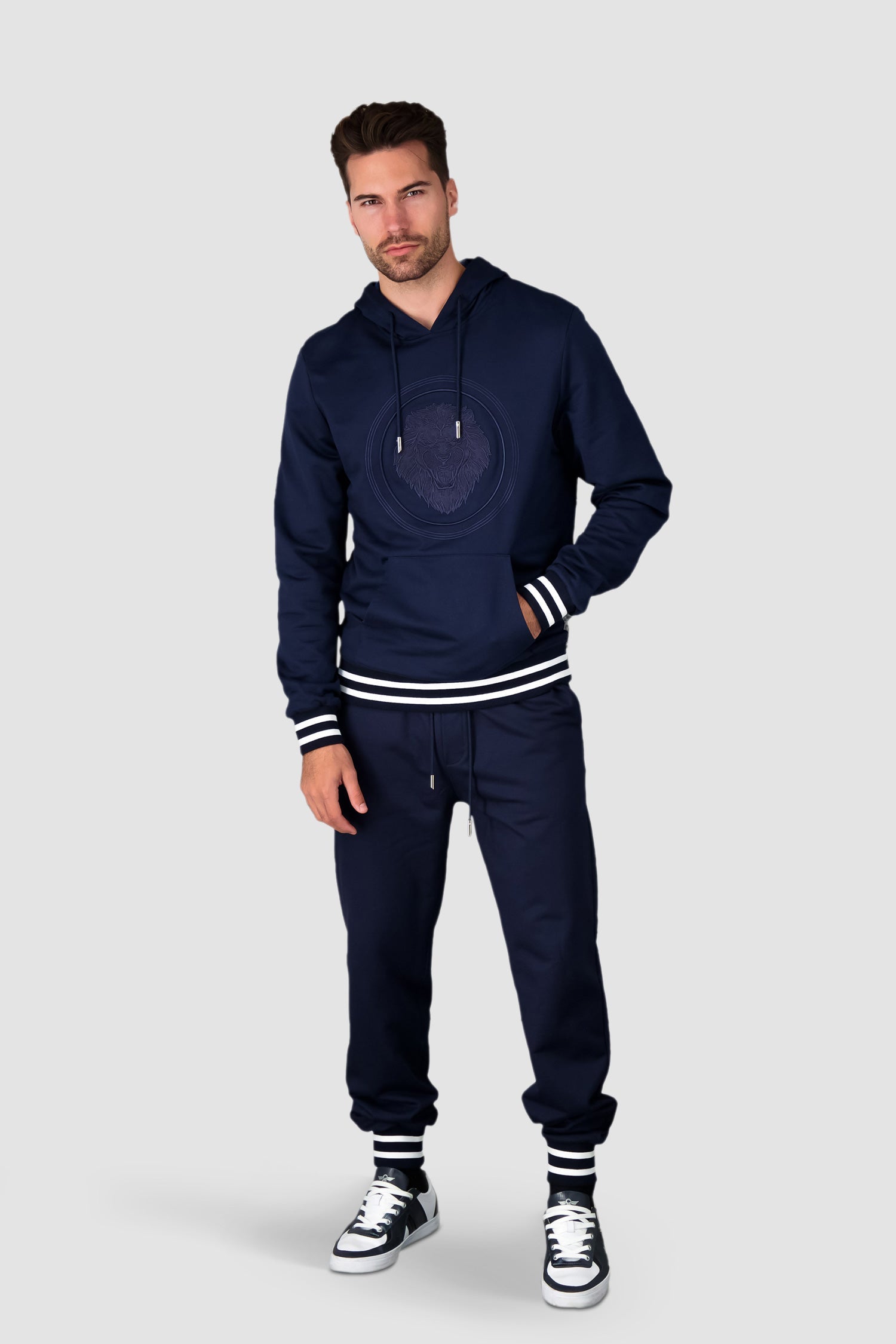 Billionaire Dark Blue Crest Jogging Trousers