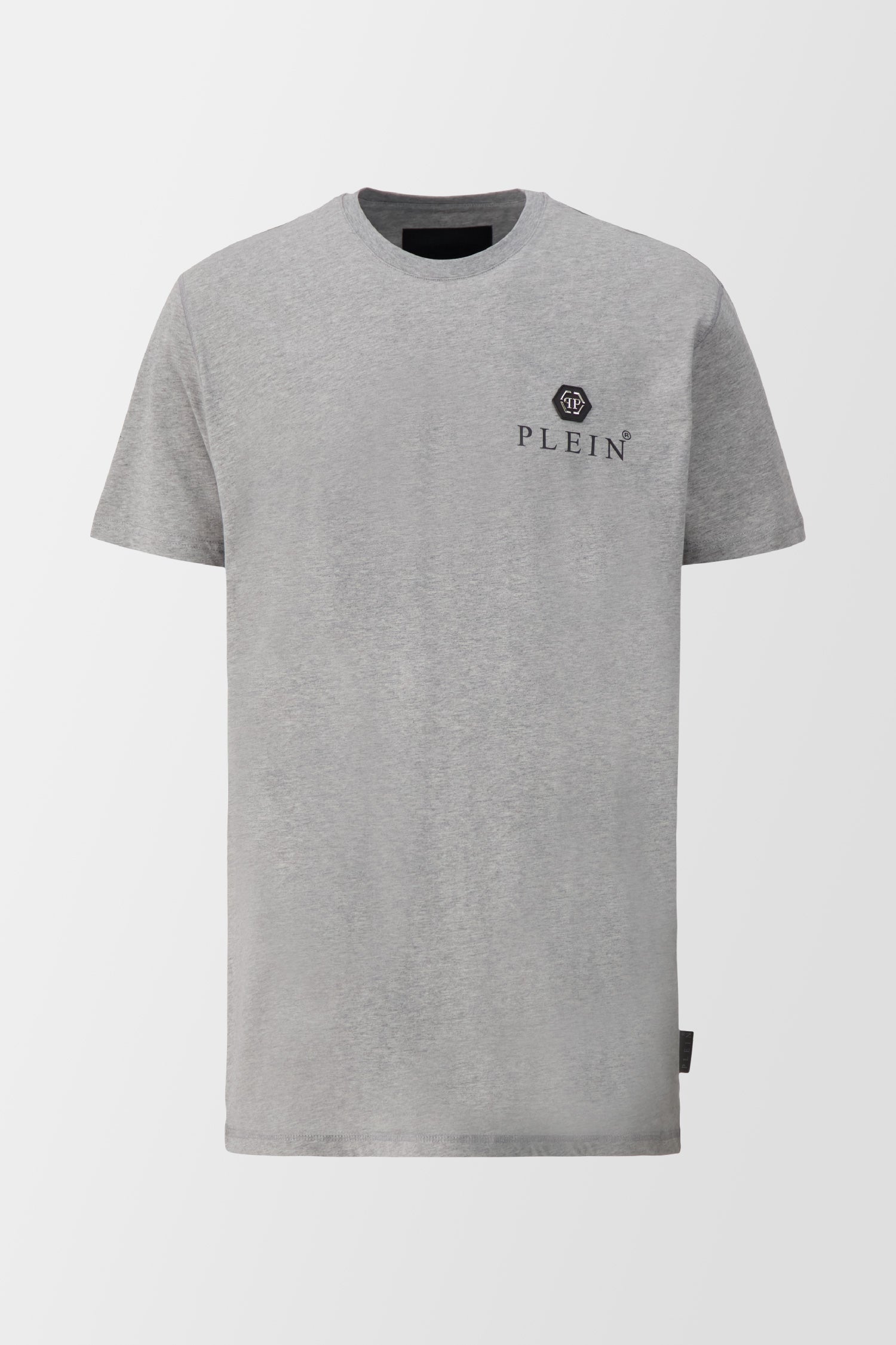 Philipp Plein Grey Round Neck SS Iconic Plein T-Shirt