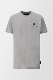 Philipp Plein Grey Round Neck SS Iconic Plein T-Shirt