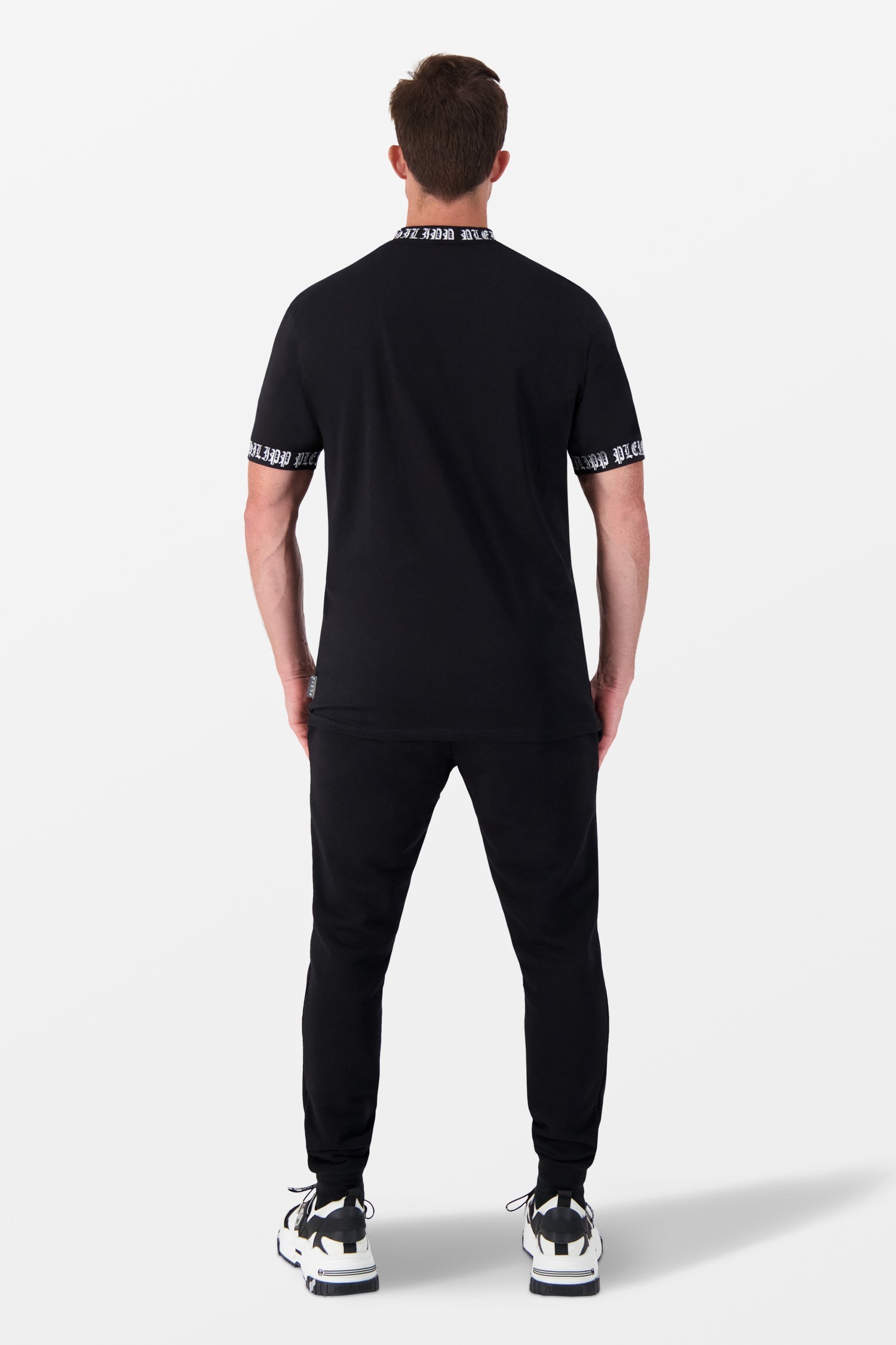 Philipp Plein Black/White Round Neck SS T-Shirt