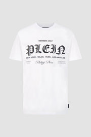 Philipp Plein White Round Neck SS T-Shirt