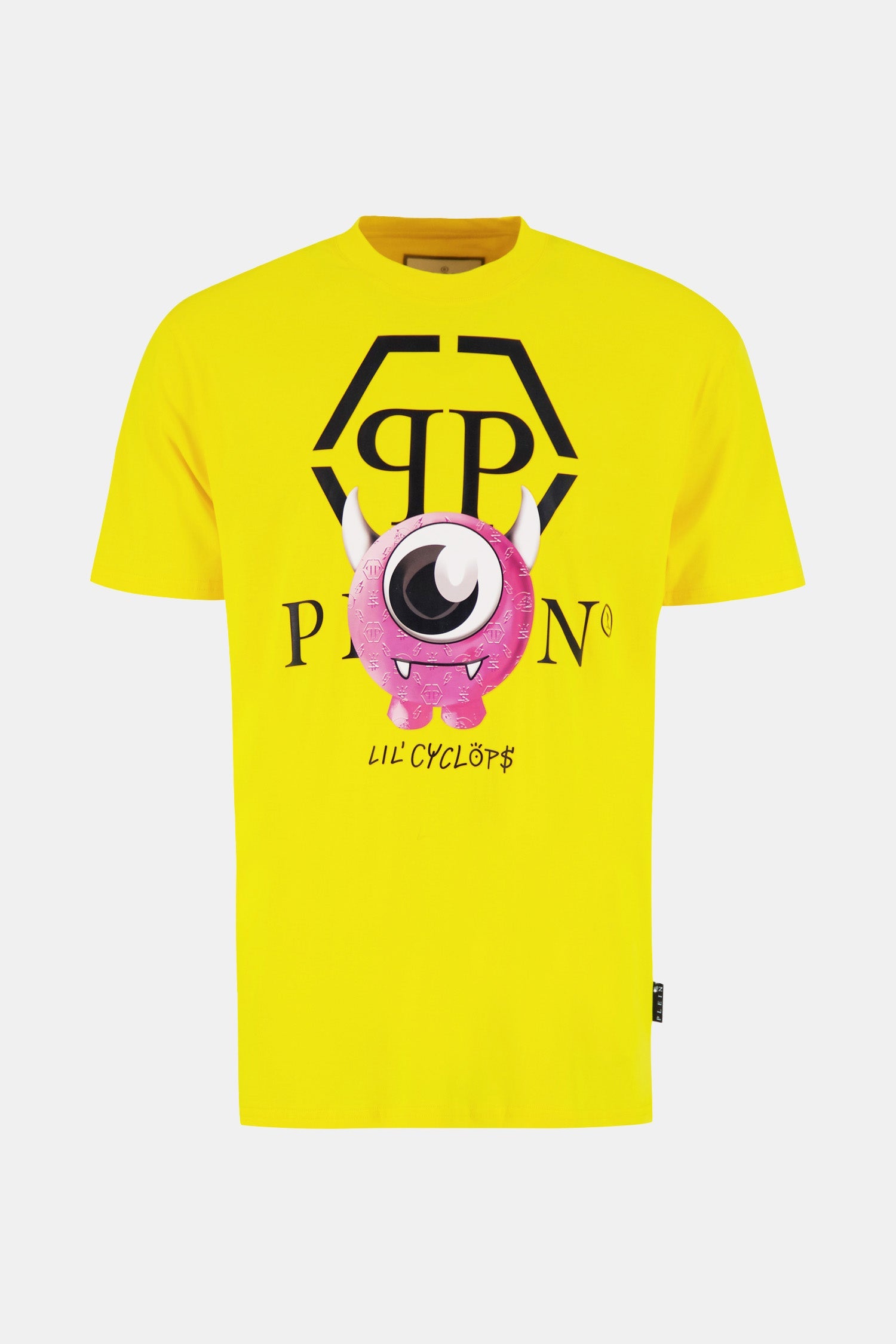 Philipp Plein Yellow Round Neck SS Monster T-Shirt