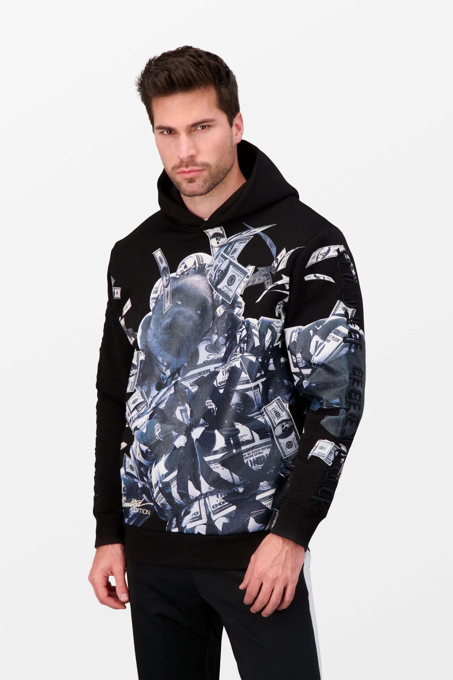 Philipp Plein Limited Black Dollar Hoodie