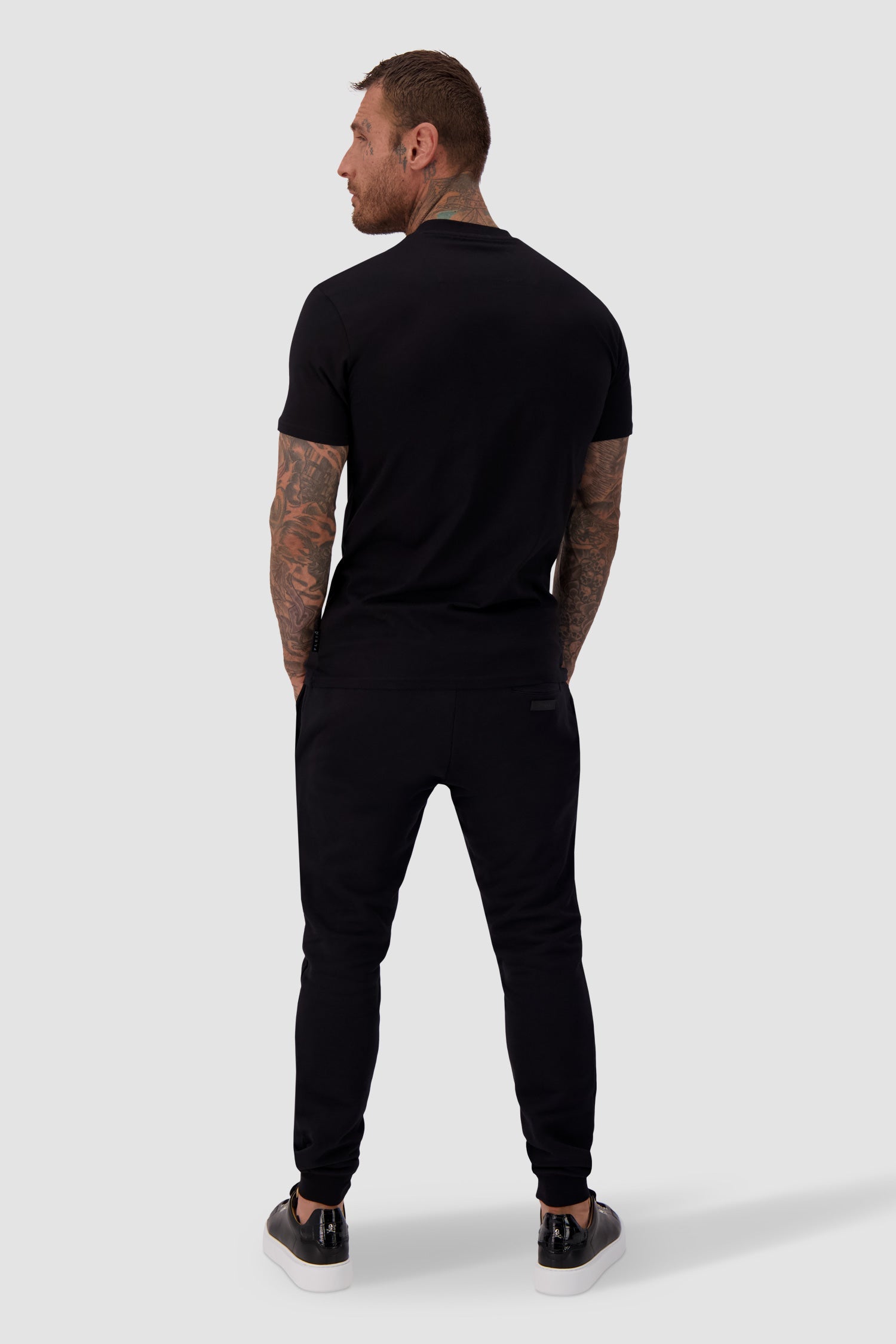 Philipp Plein Black Round Neck SS Iconic Plein T-Shirt