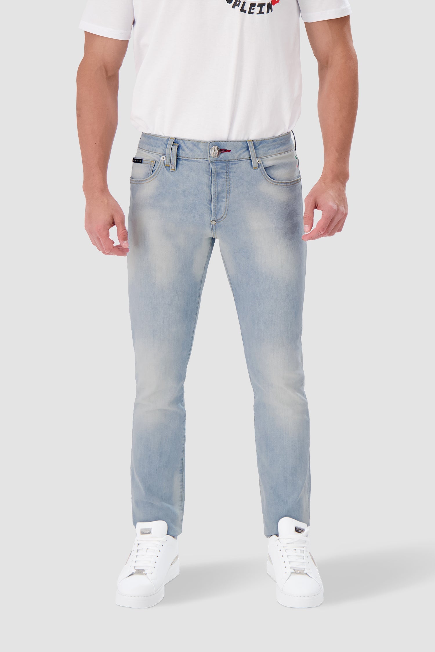 Philipp Plein Denim Super Basic Straight Trousers
