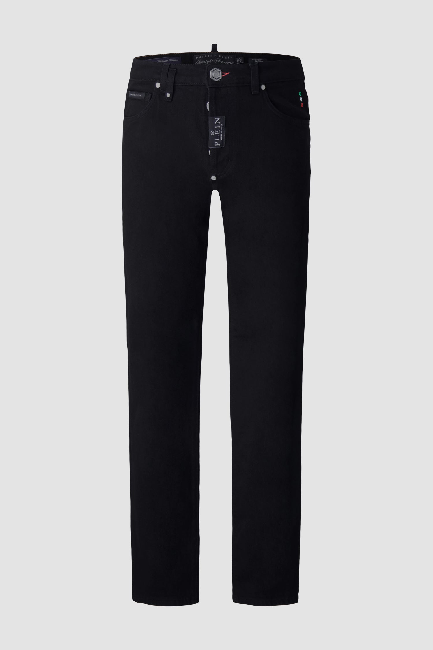 Philipp Plein Black Super Straight Cut Trousers