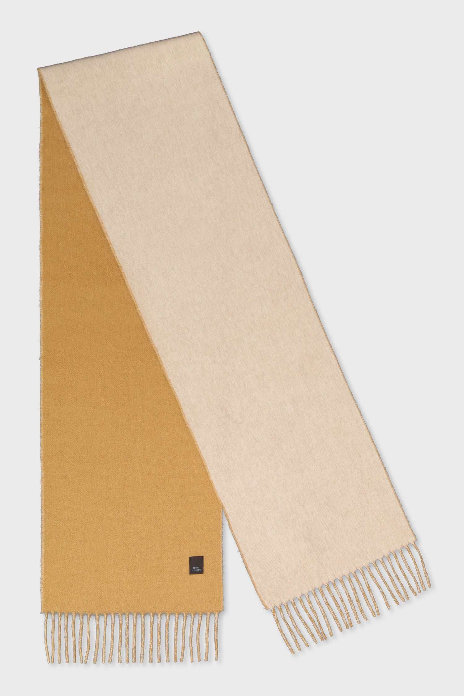 Lanificio Colombo Beige/Brown Cashmere Scarf