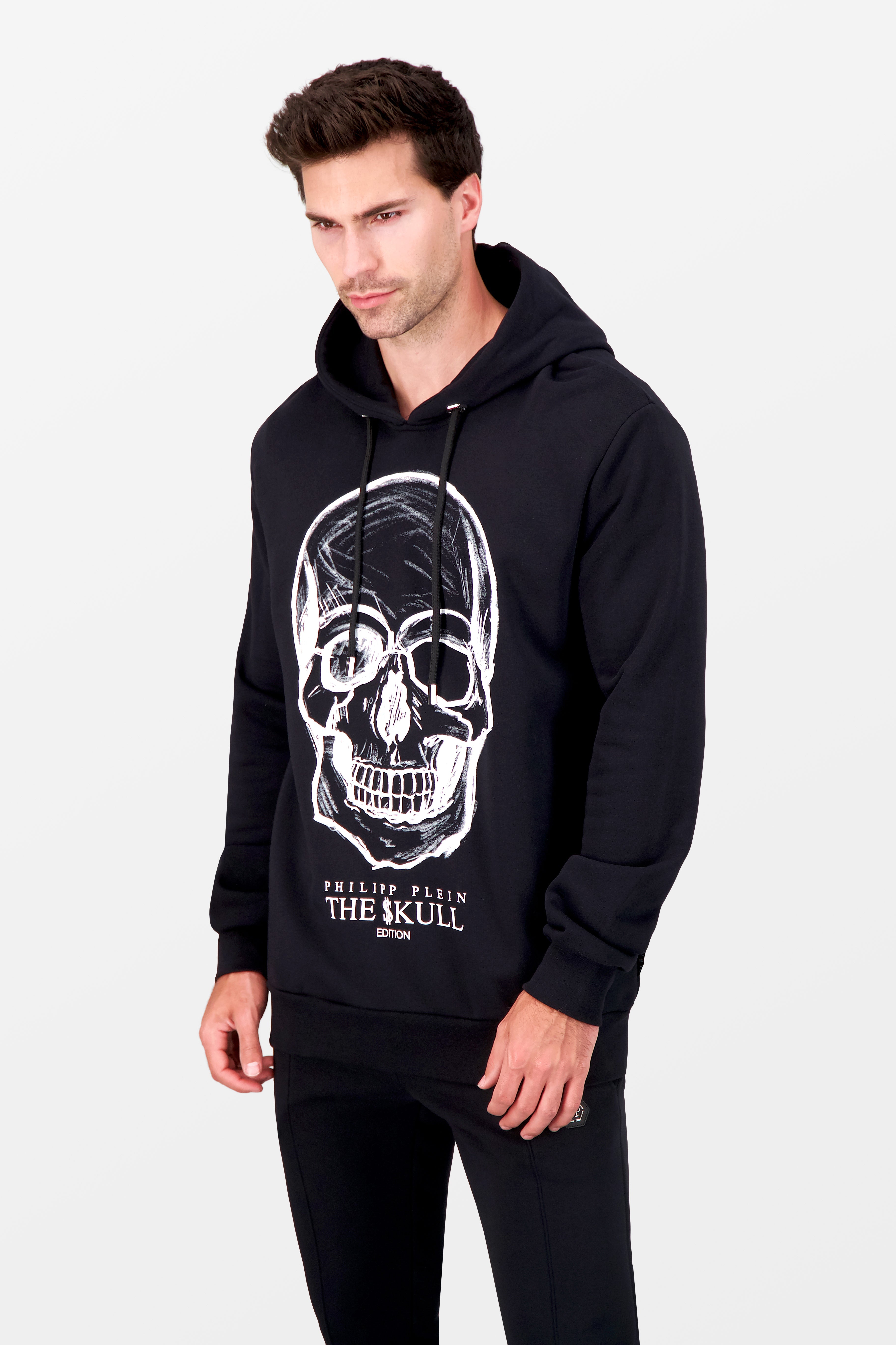 Philipp Plein Black Skull Print Hoodie