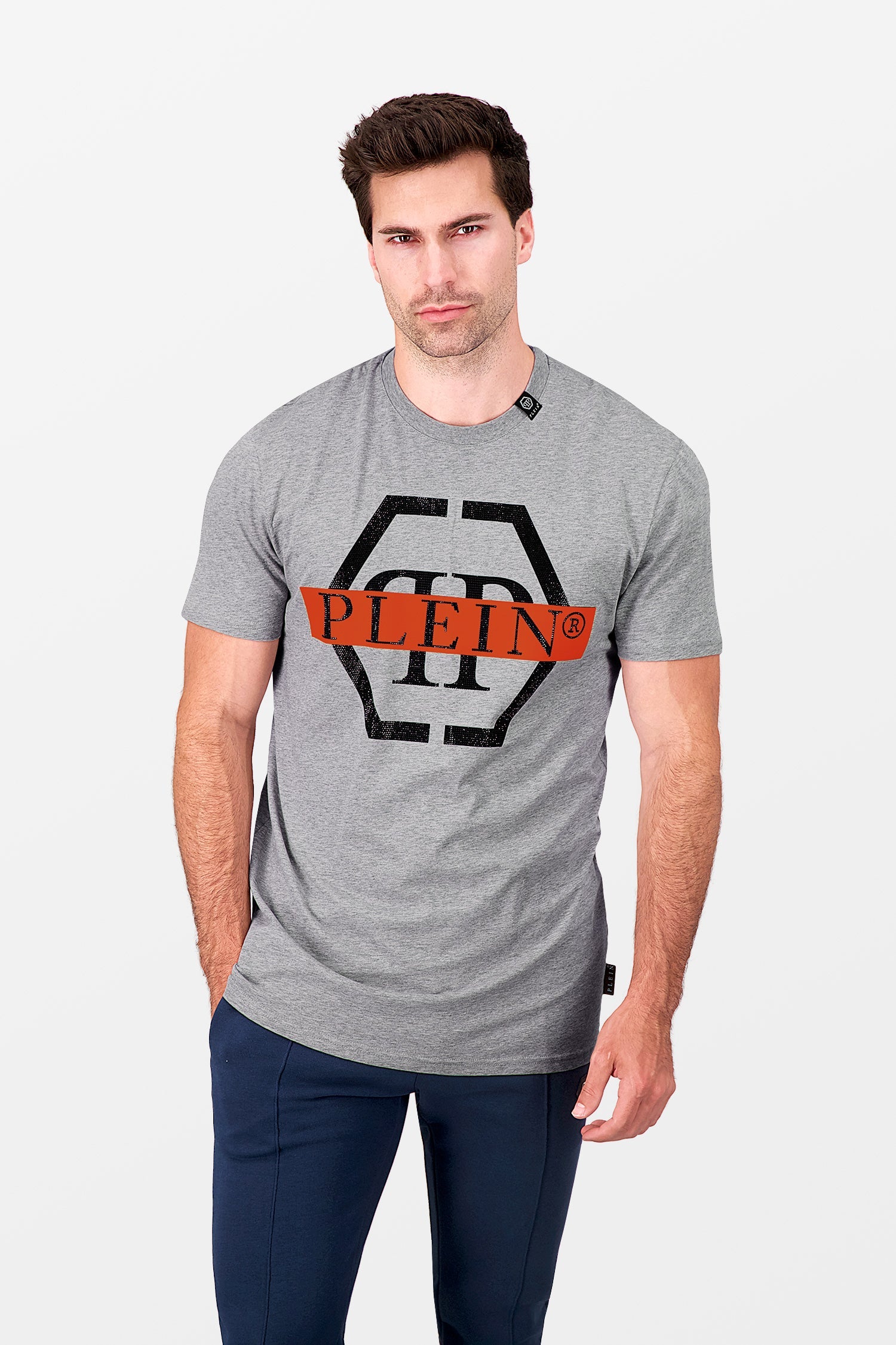 Philipp Plein Grey SS Hexagon T-Shirt