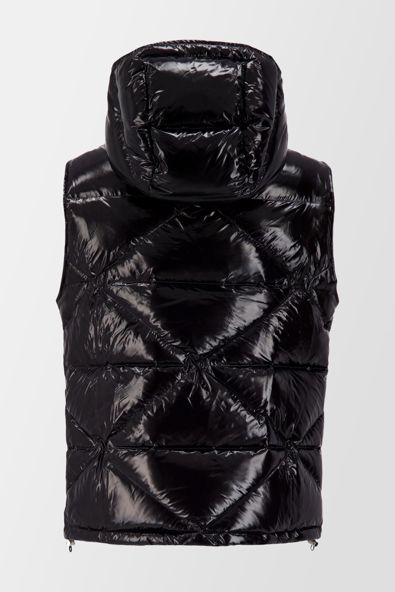 Philipp Plein Black Sleeveless Quilted Down jacket Hexagon