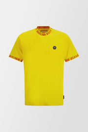 Philipp Plein Yellow Round Neck SS T-Shirt
