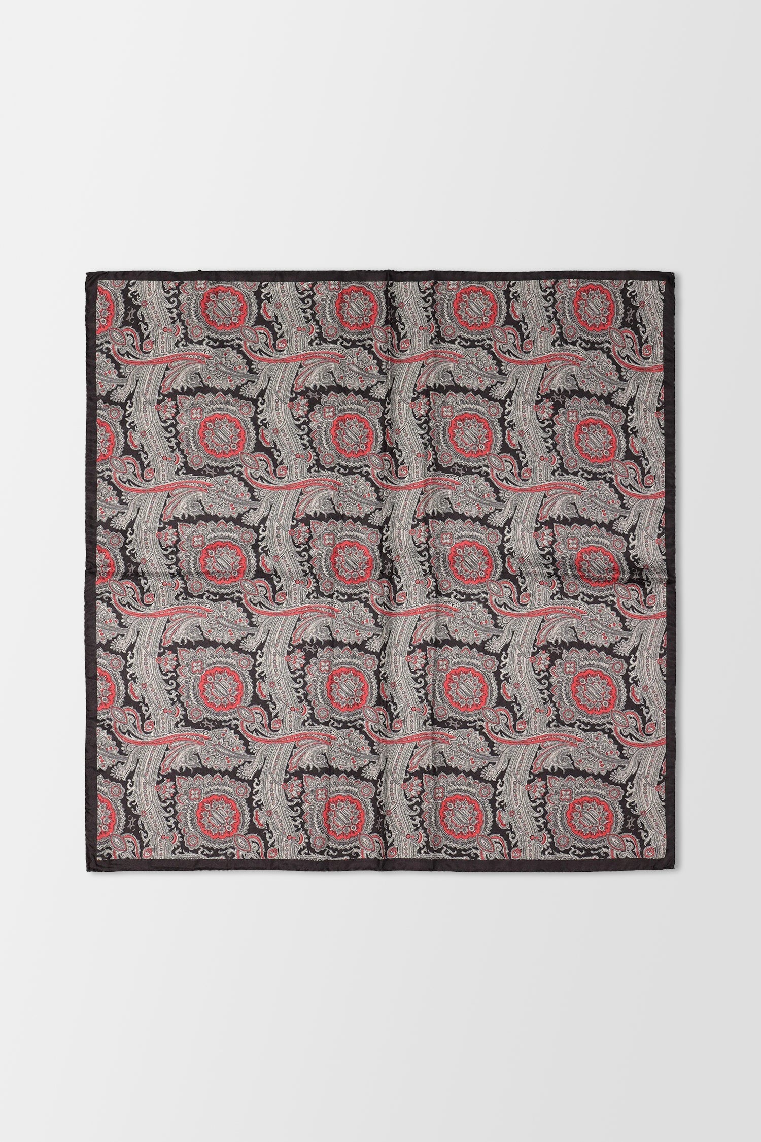 Billionaire Red/Black Foulard Paisley Scarf
