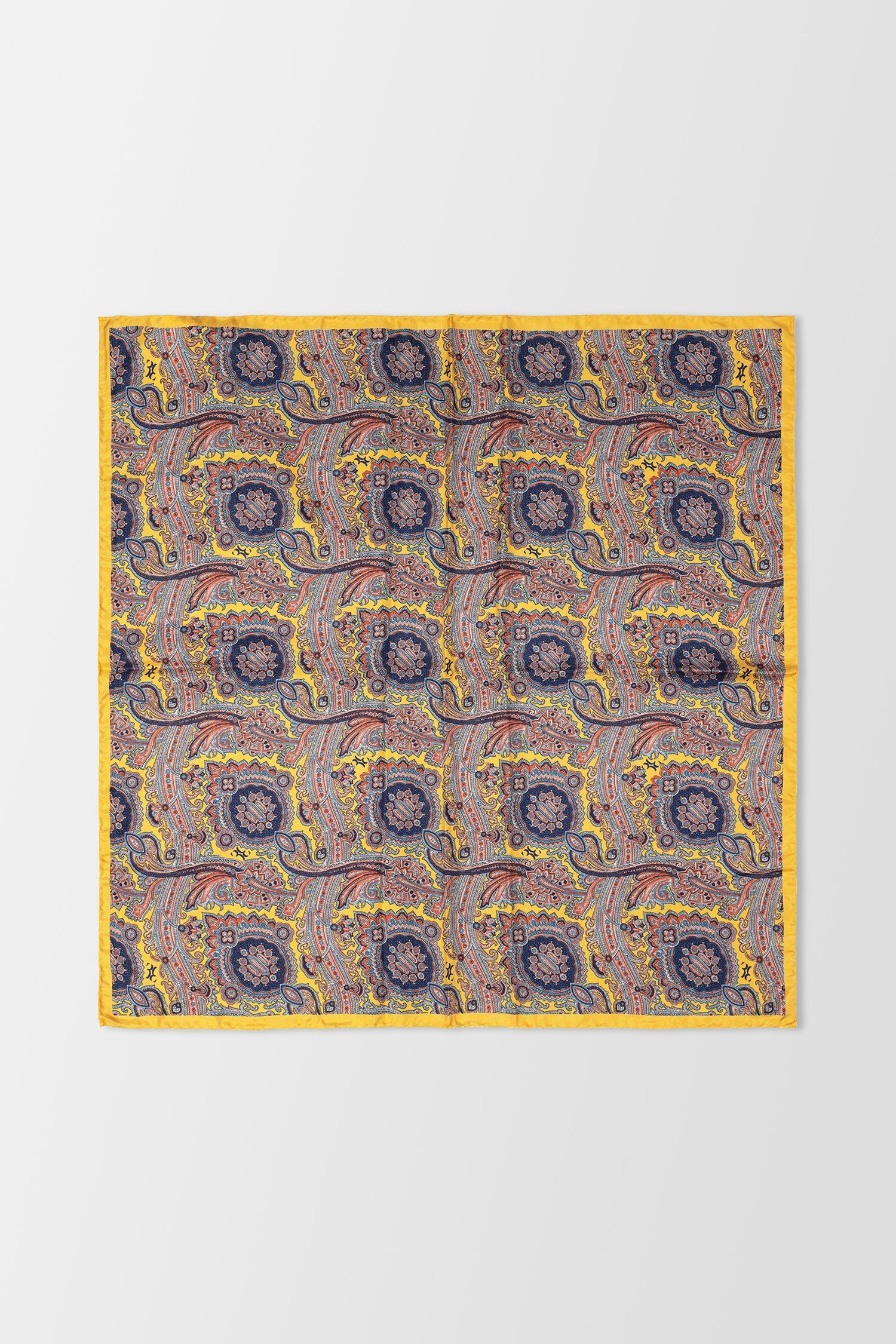 Billionaire Yellow Foulard Paisley Scarf