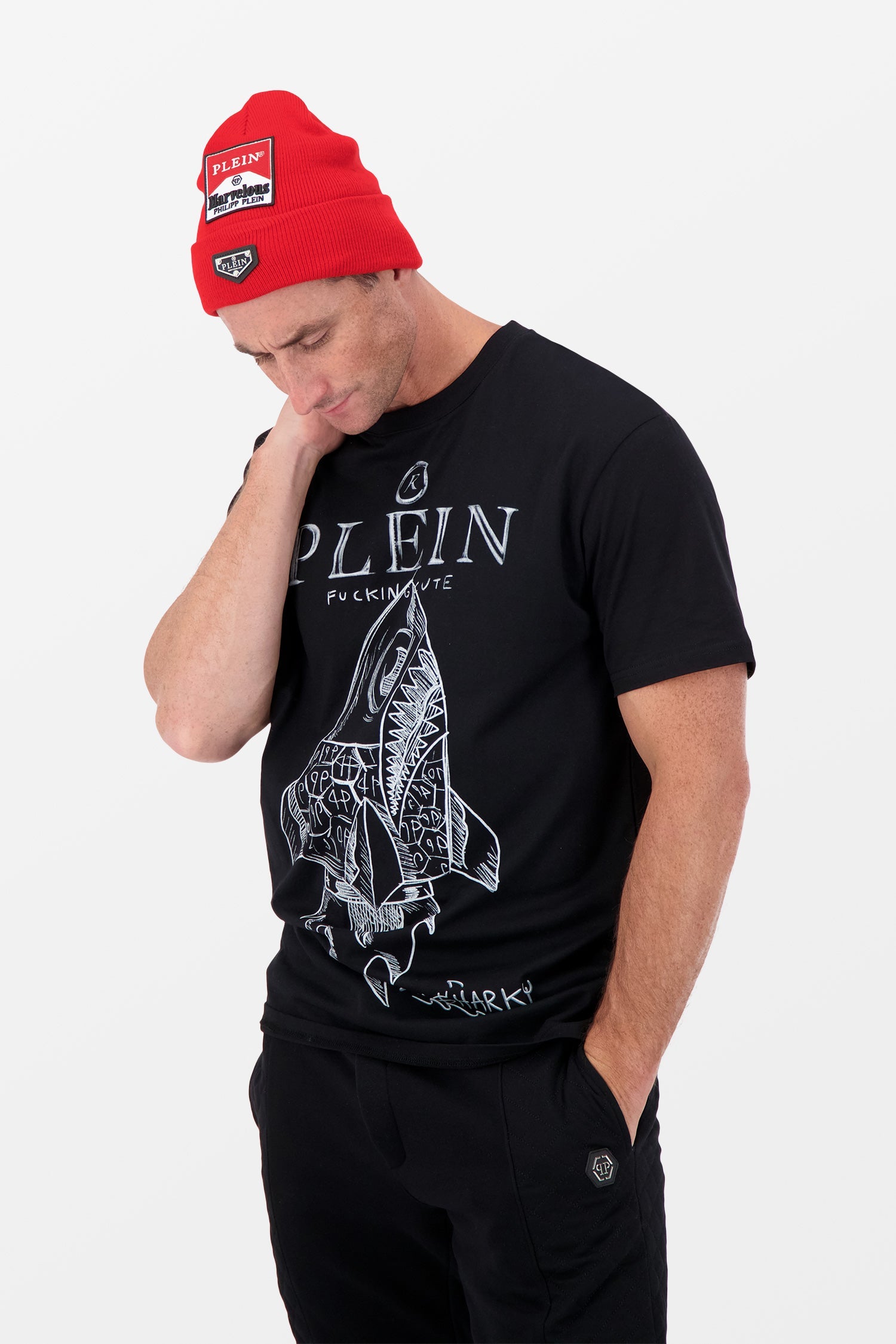 Philipp Plein Red Marvelous Wool Hat