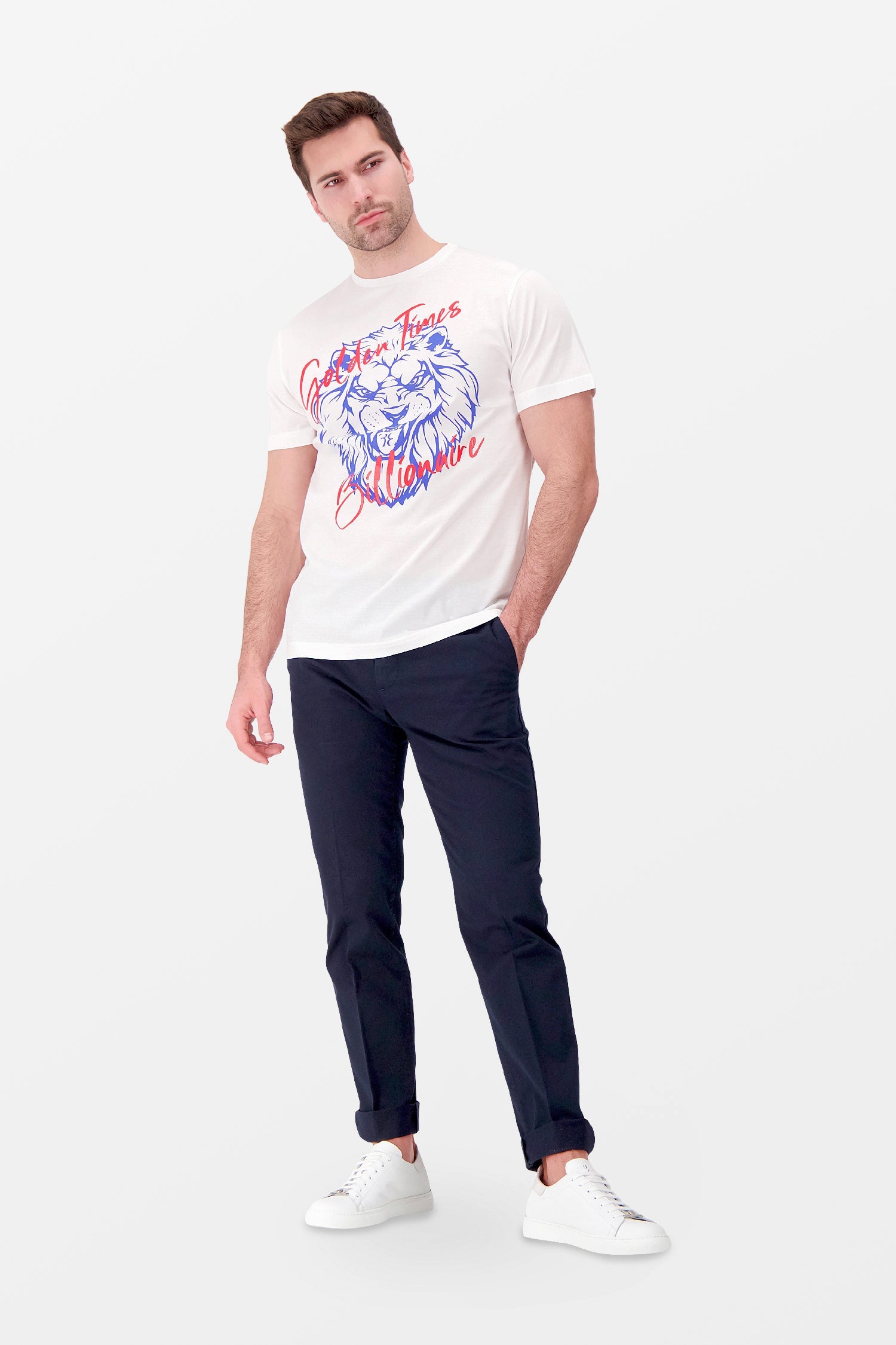 Billionaire White SS Lion Logo T-Shirt