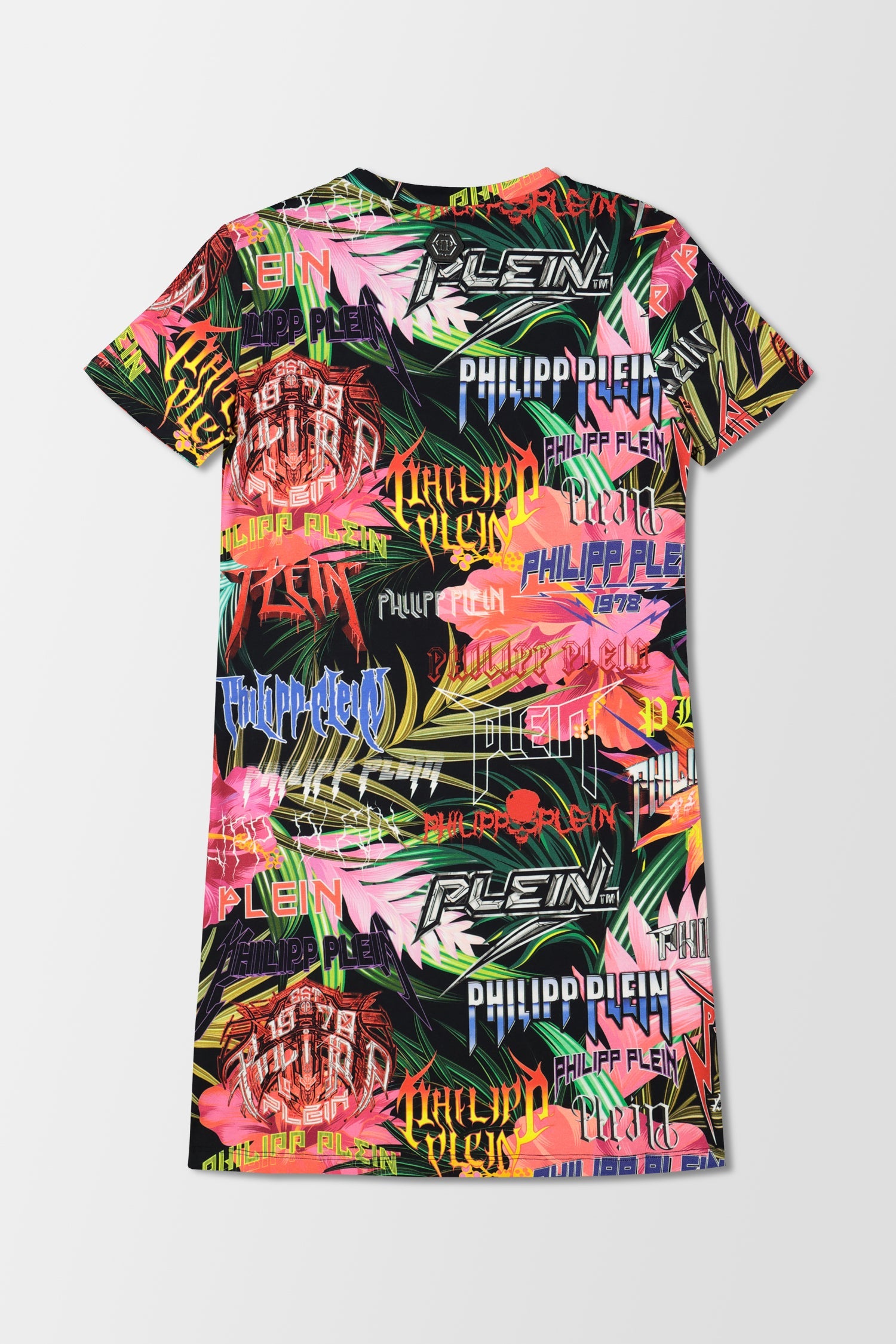 Philipp Plein Multicolor Jungle Rock Short Dress