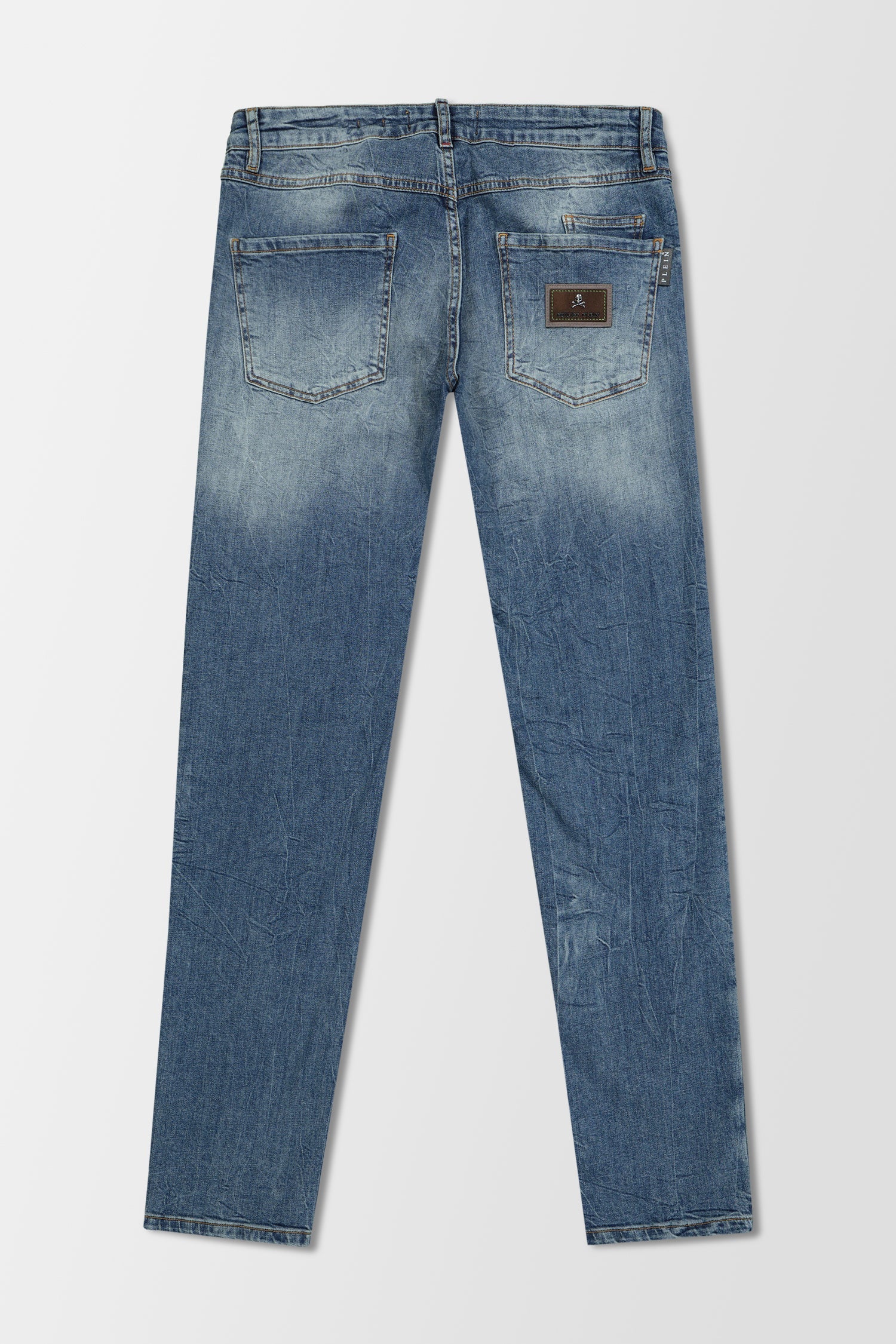 Philipp Plein Super Straight Cut Denim Statement Jeans