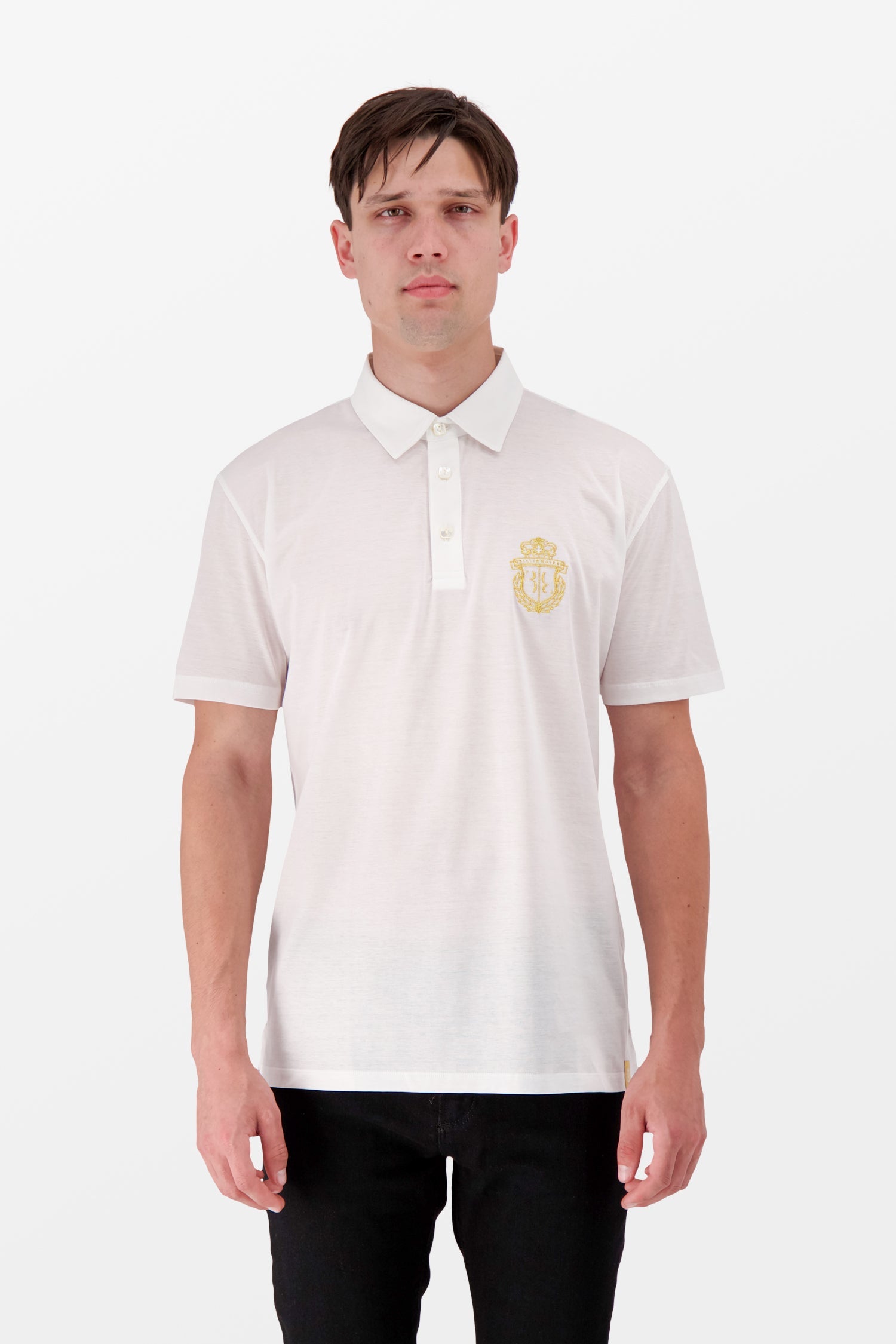 Billionaire White SS Crest Polo