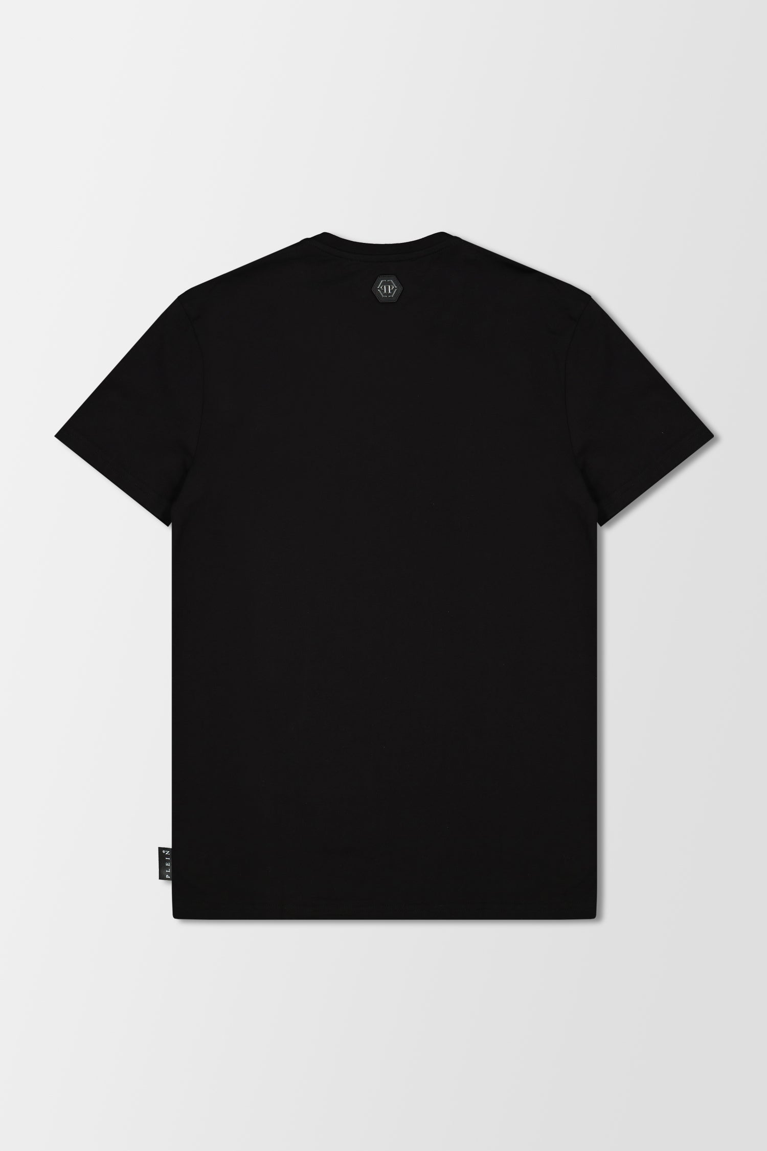 Philipp Plein Black Round Neck LS Skull Strass T-Shirt