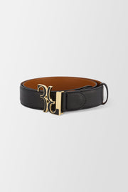 Billionaire Black/Gold Belt Double B