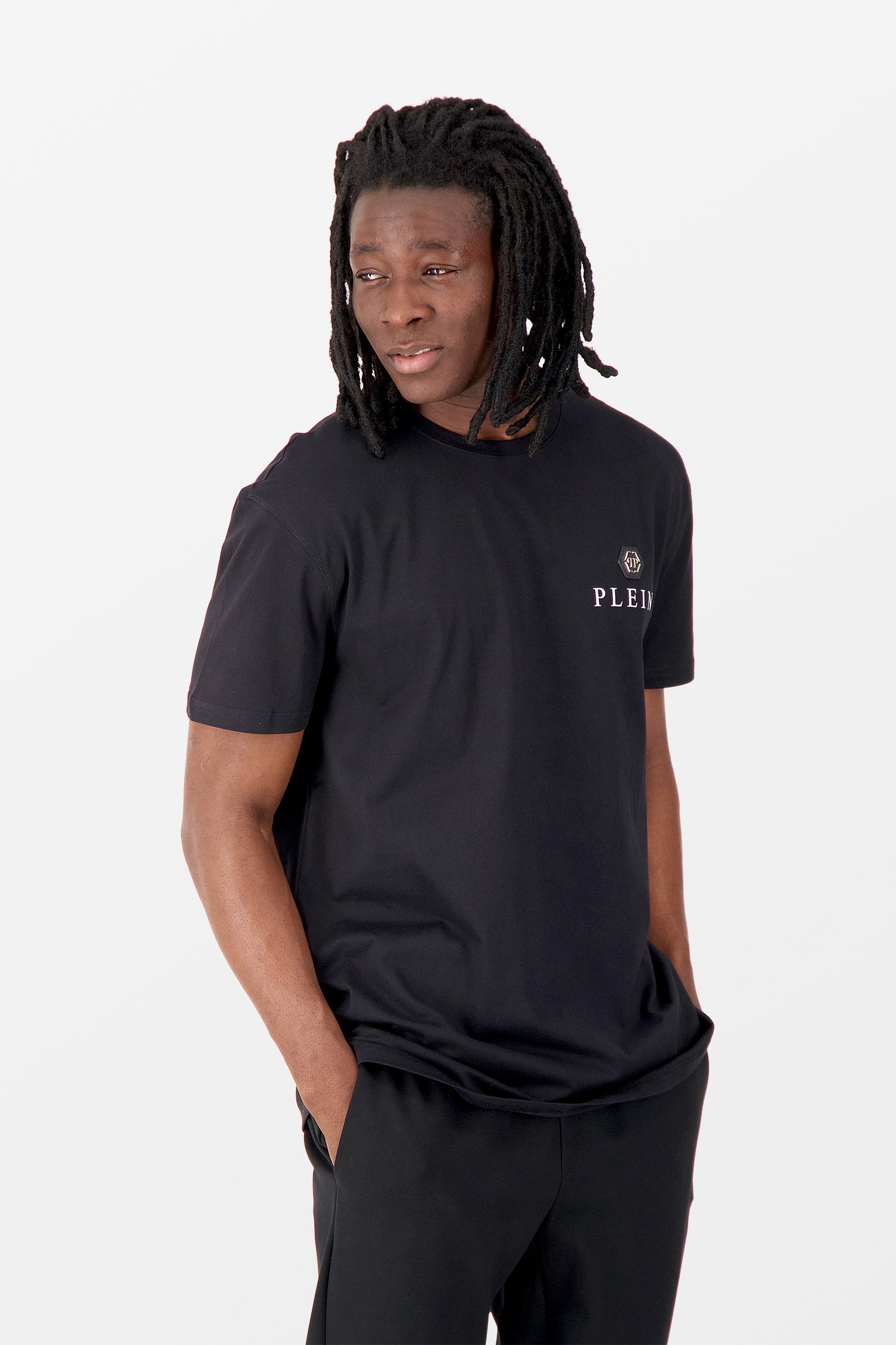 Philipp Plein Black Round Neck SS Iconic Plein T-Shirt