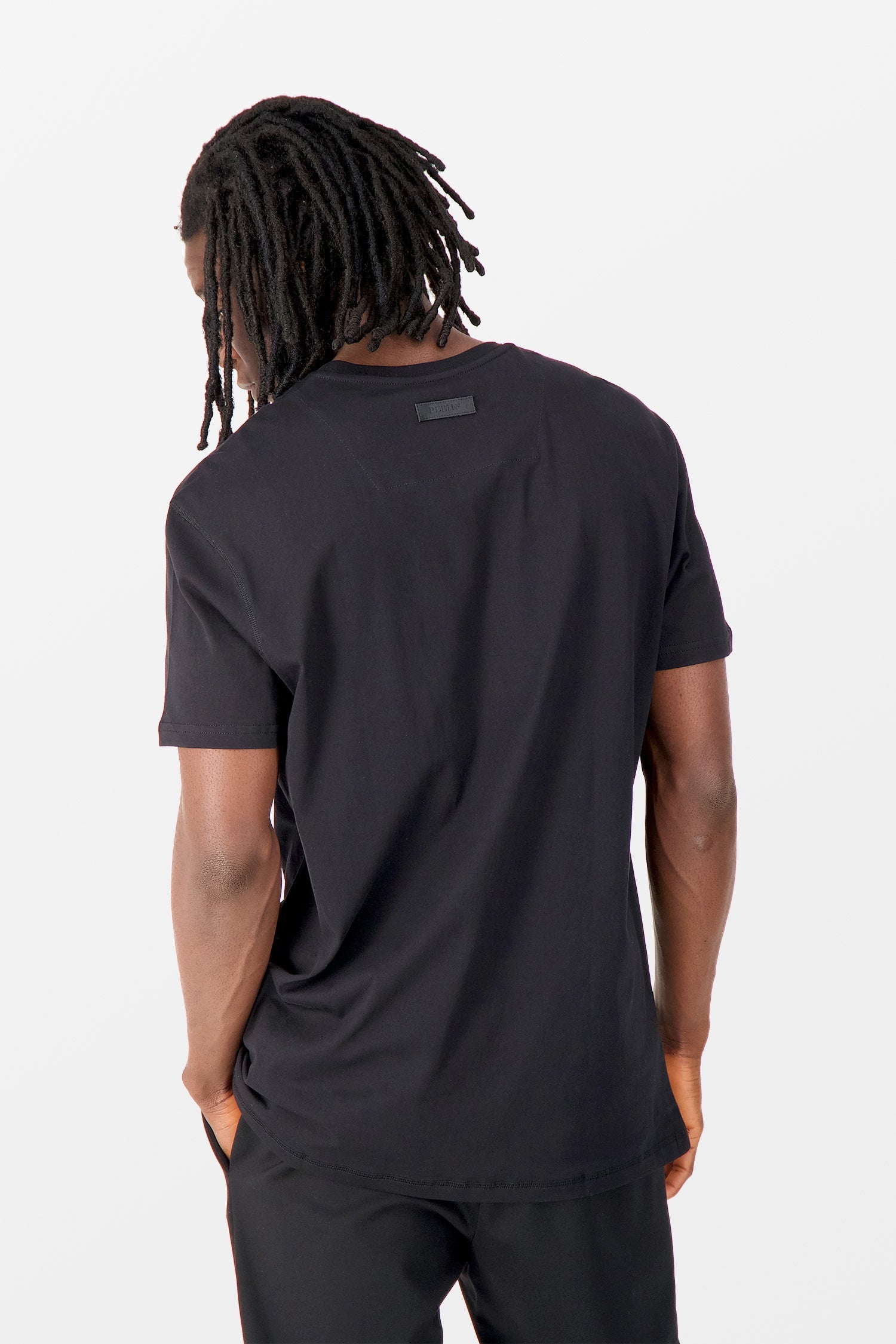 Philipp Plein Black Round Neck SS Iconic Plein T-Shirt