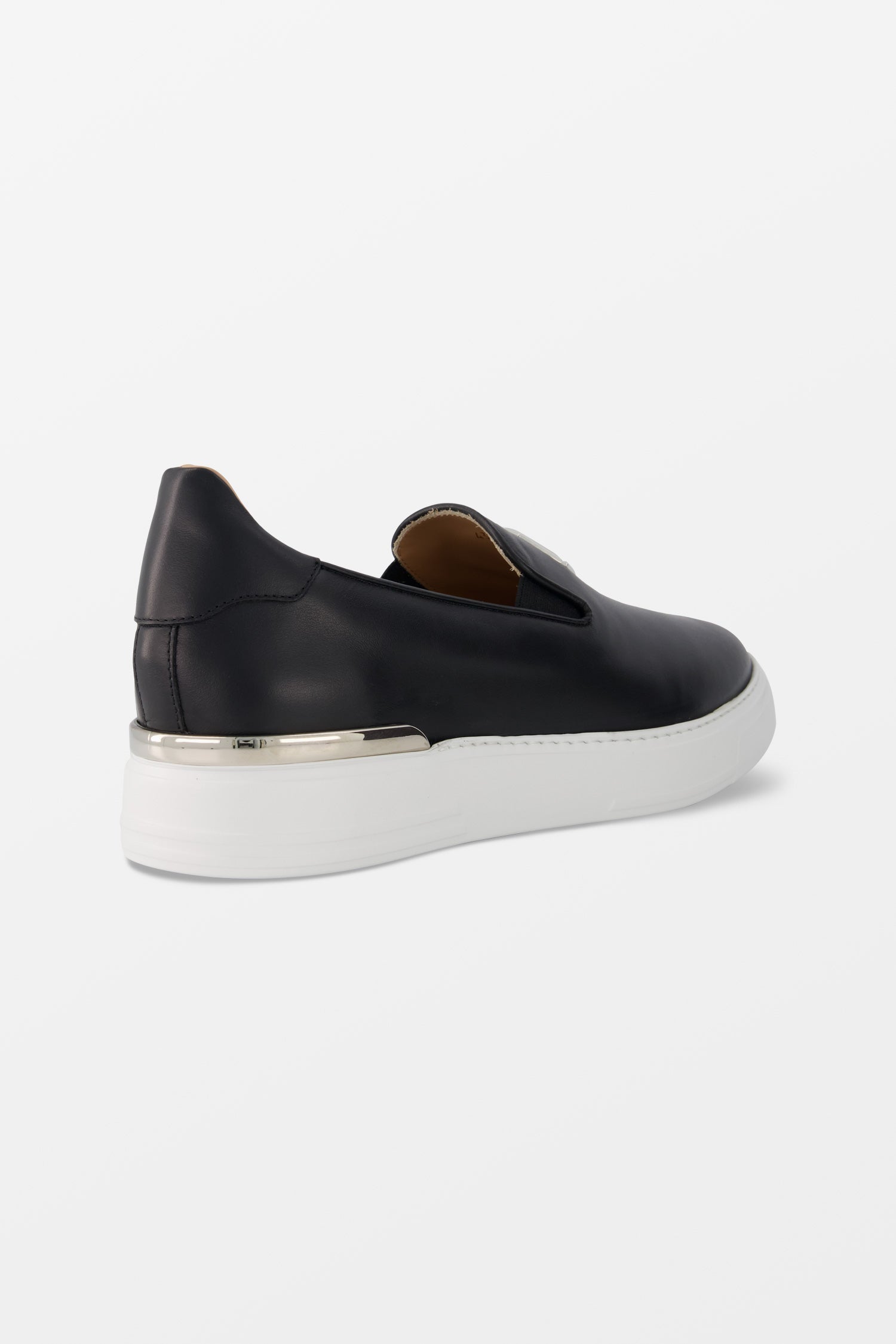 Philipp Plein Black Hexagon Slip-Ons