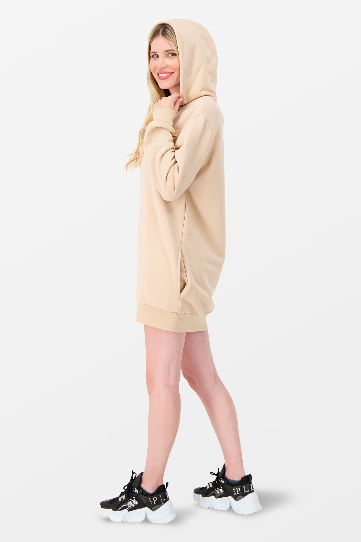 Philipp Plein Signature Beige Embroidery Hoodie