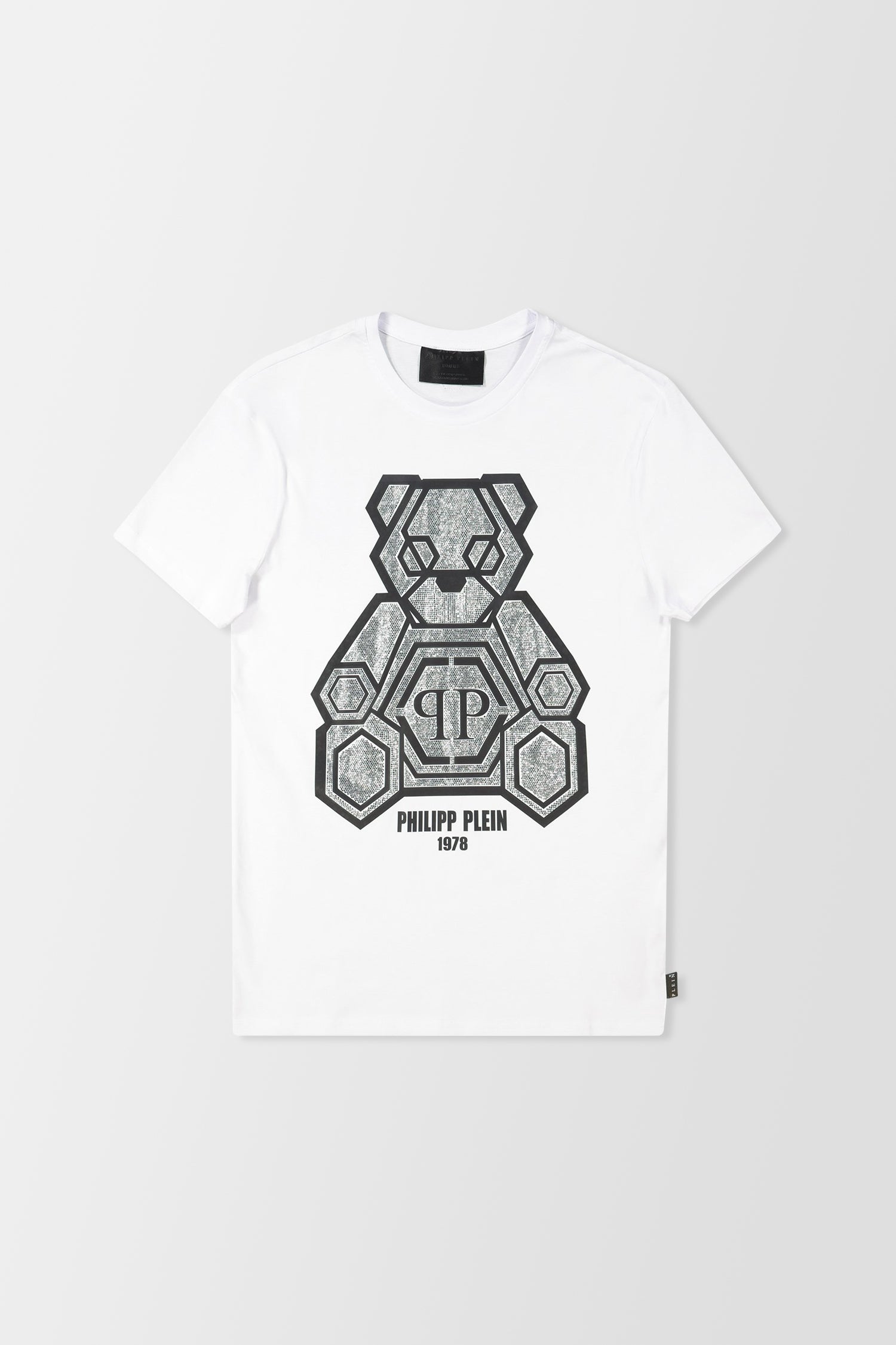 Philipp Plein White Round Neck SS Teddy Bear T-Shirt