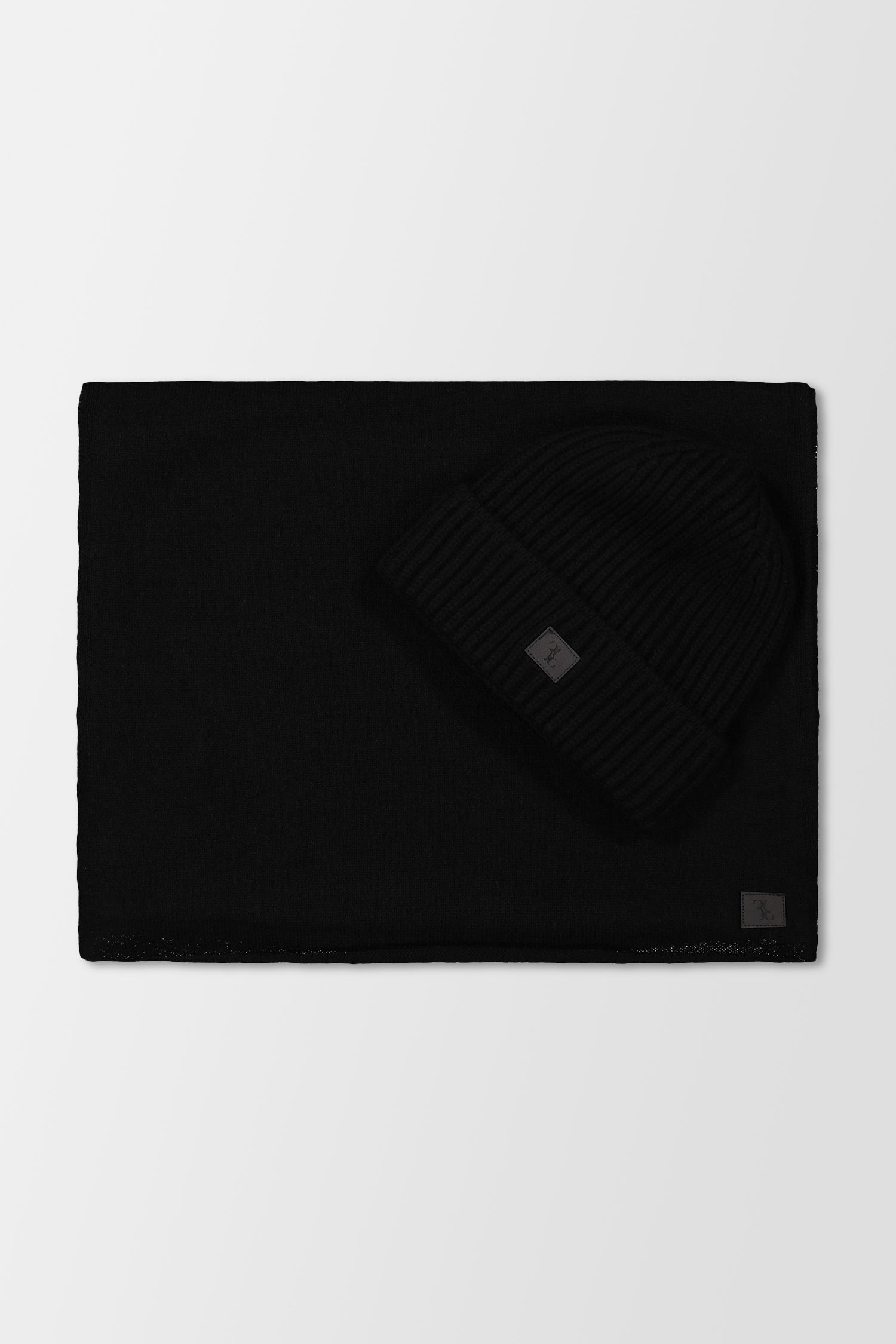 Billionaire Black Long Double B Scarf