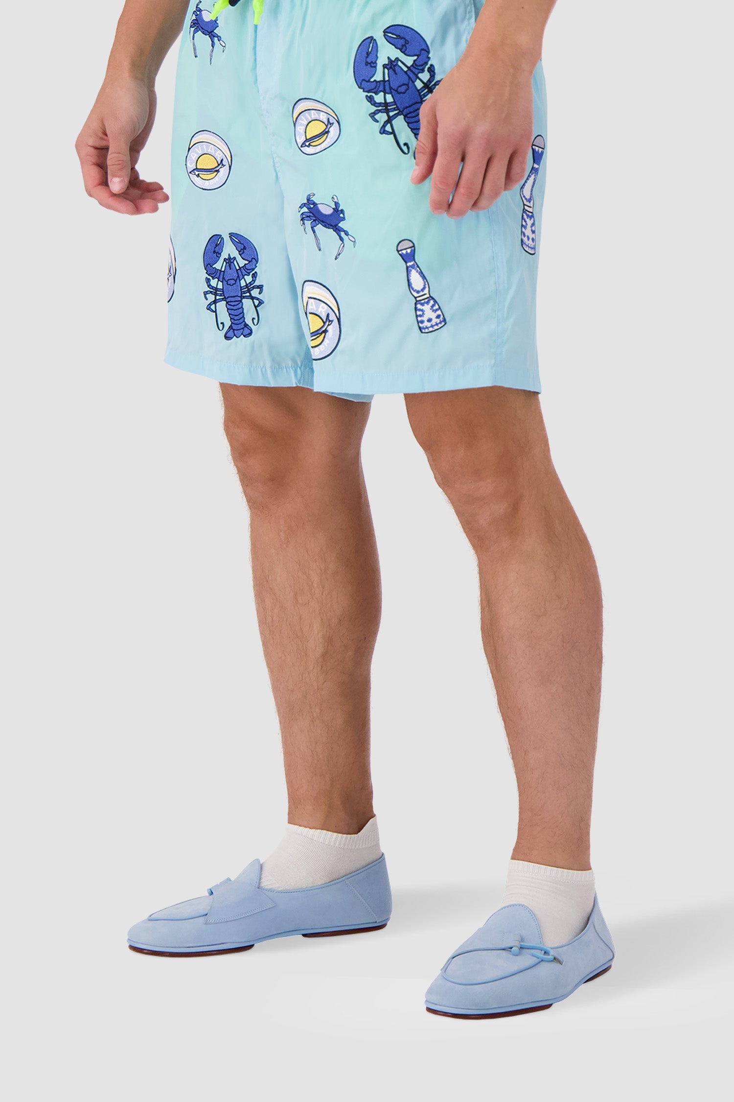 Edhen Milano Comporta Fly Light Blue Suede Loafers