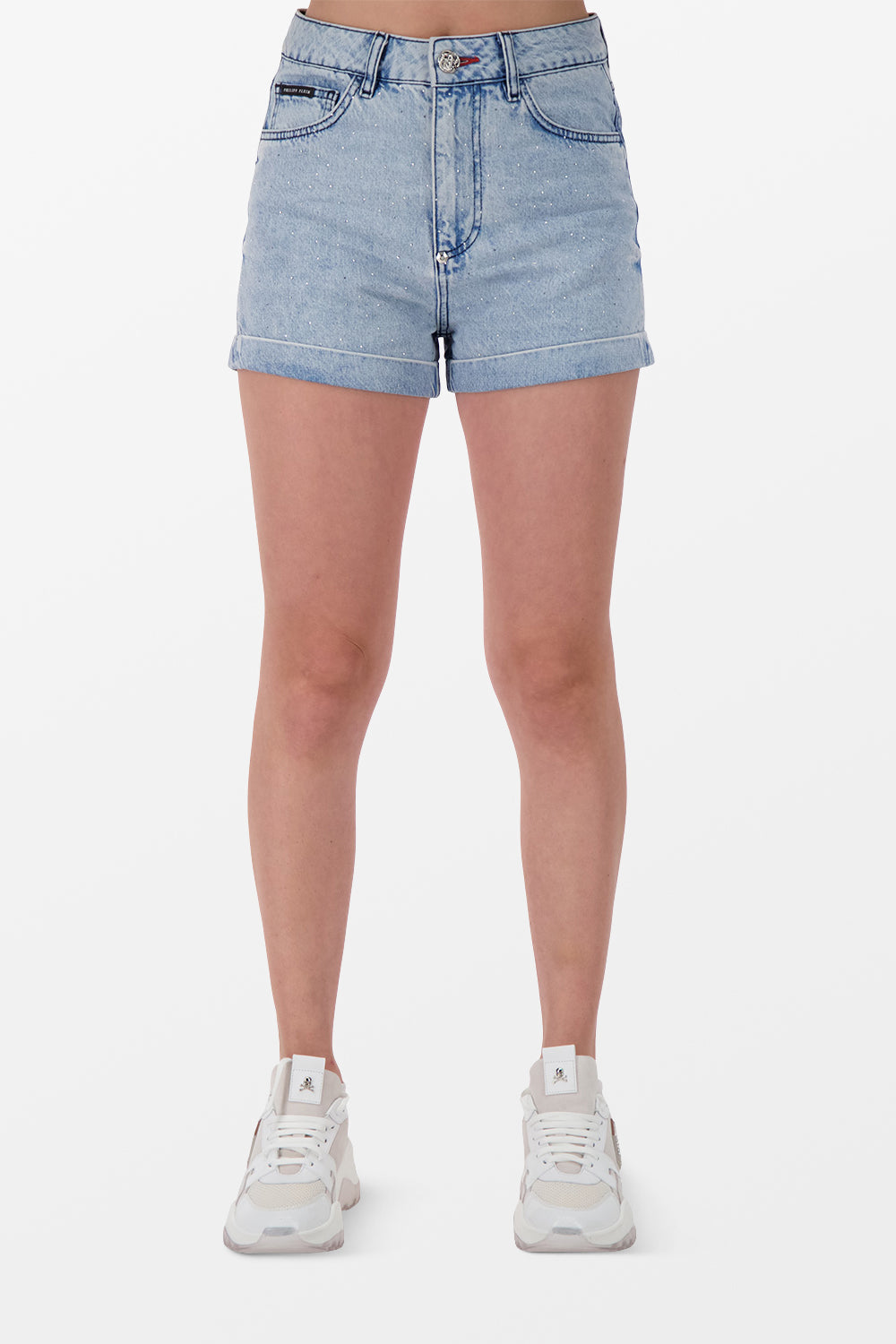 Philipp Plein Blue Crystal Hot Shorts