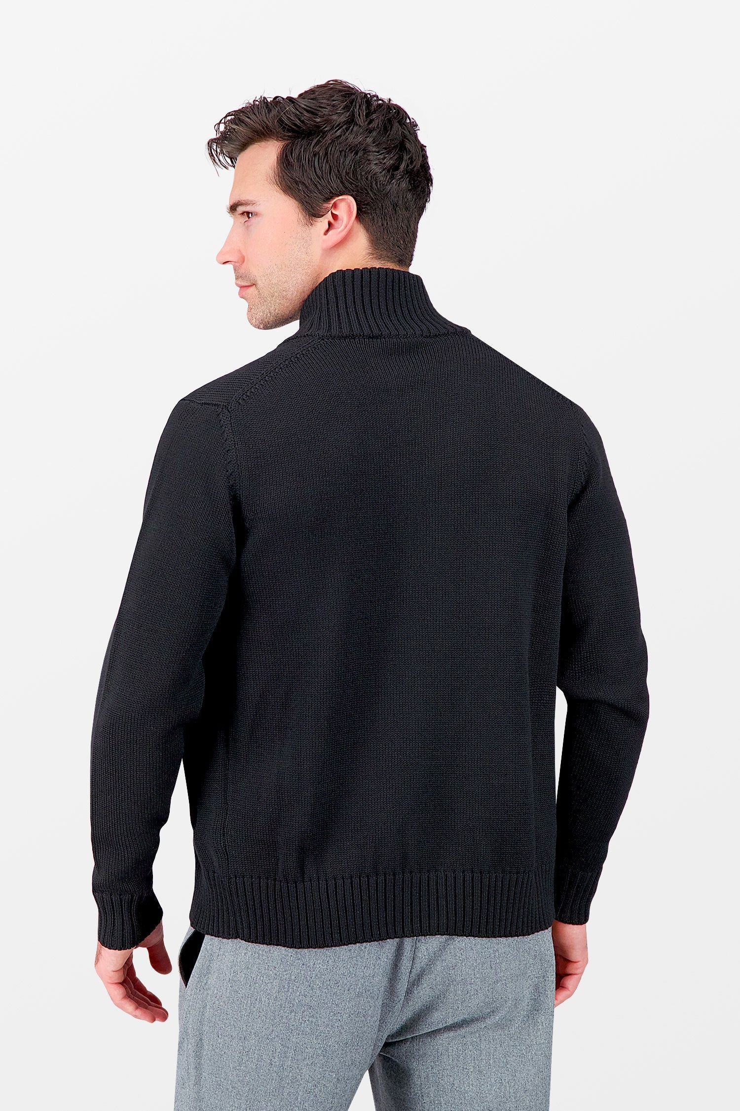 Zanone Black Chioto Mock Neck Sweater