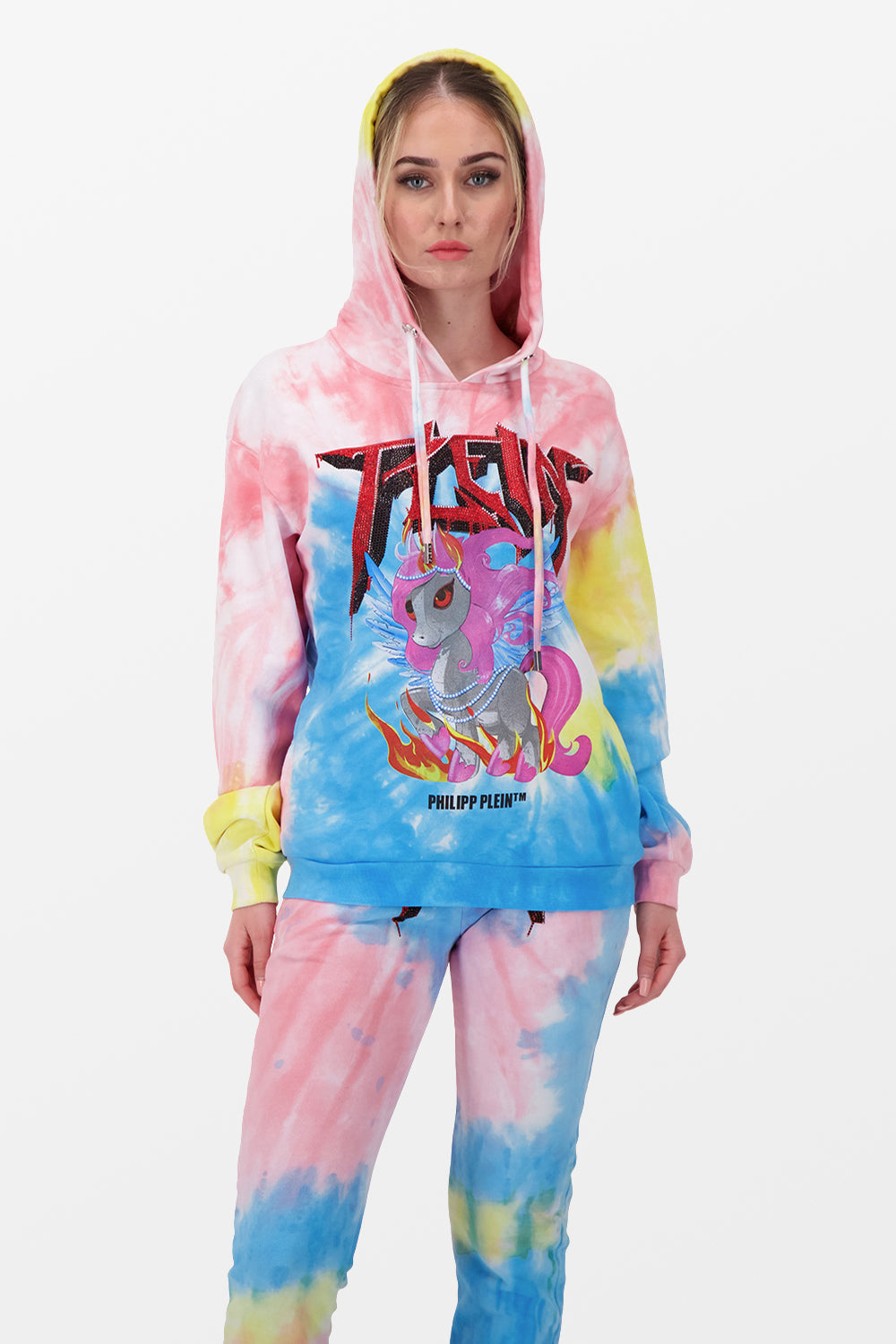 Philipp Plein Multicolor Unicorn Hoodie