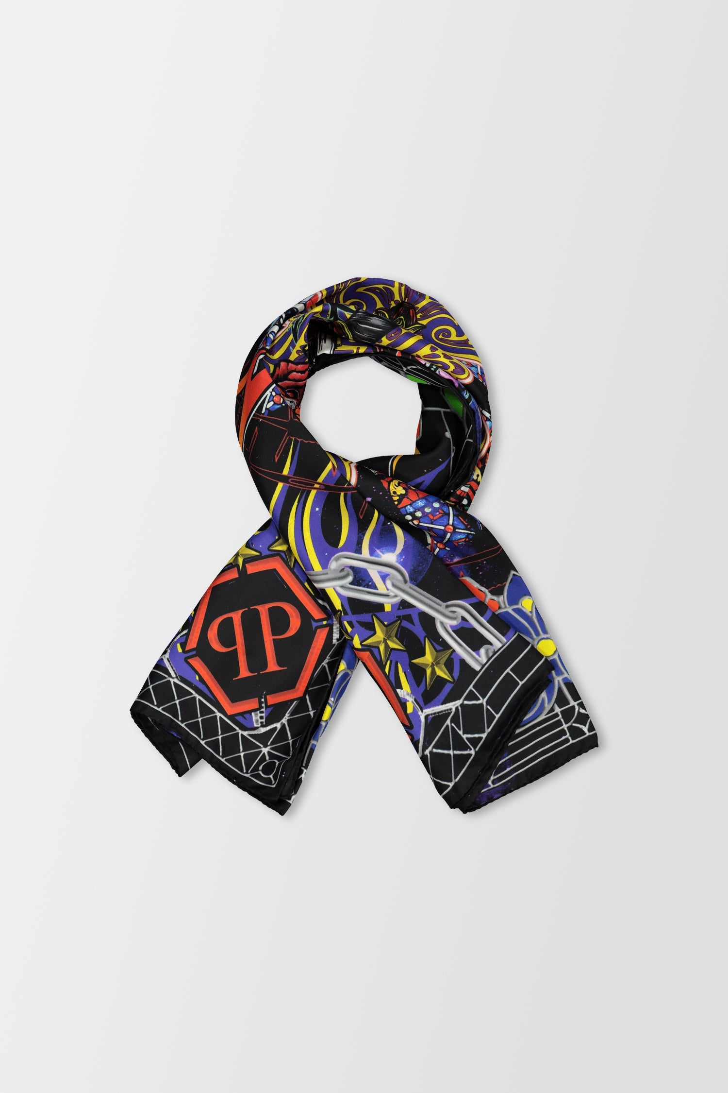 Philipp Plein Multicolor Square Scarf