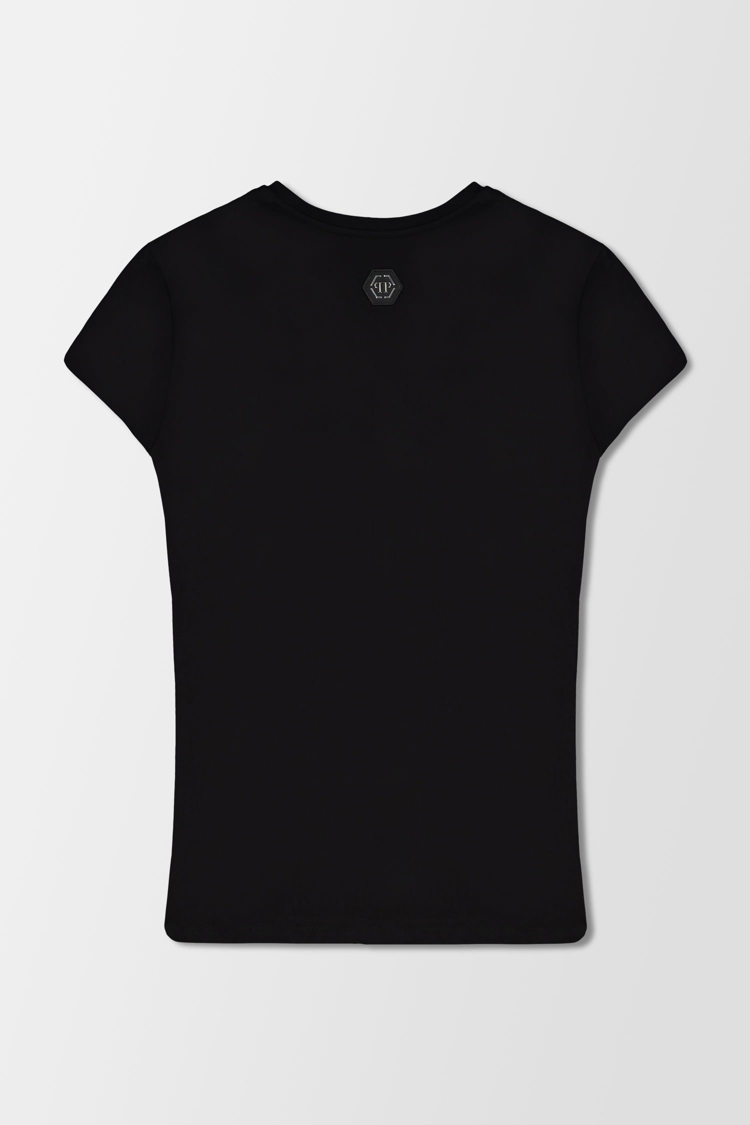 Philipp Plein Black Round Neck SS Flowers 2 T-Shirt